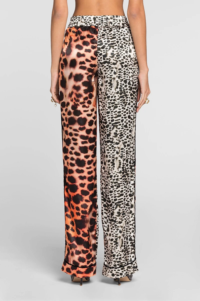 Murena Print Silk Blend Trousers