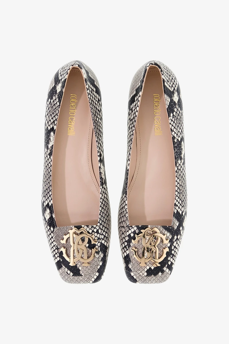 Snake Print Flats