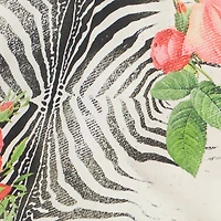 Shorts With White Tigress And Rose Print