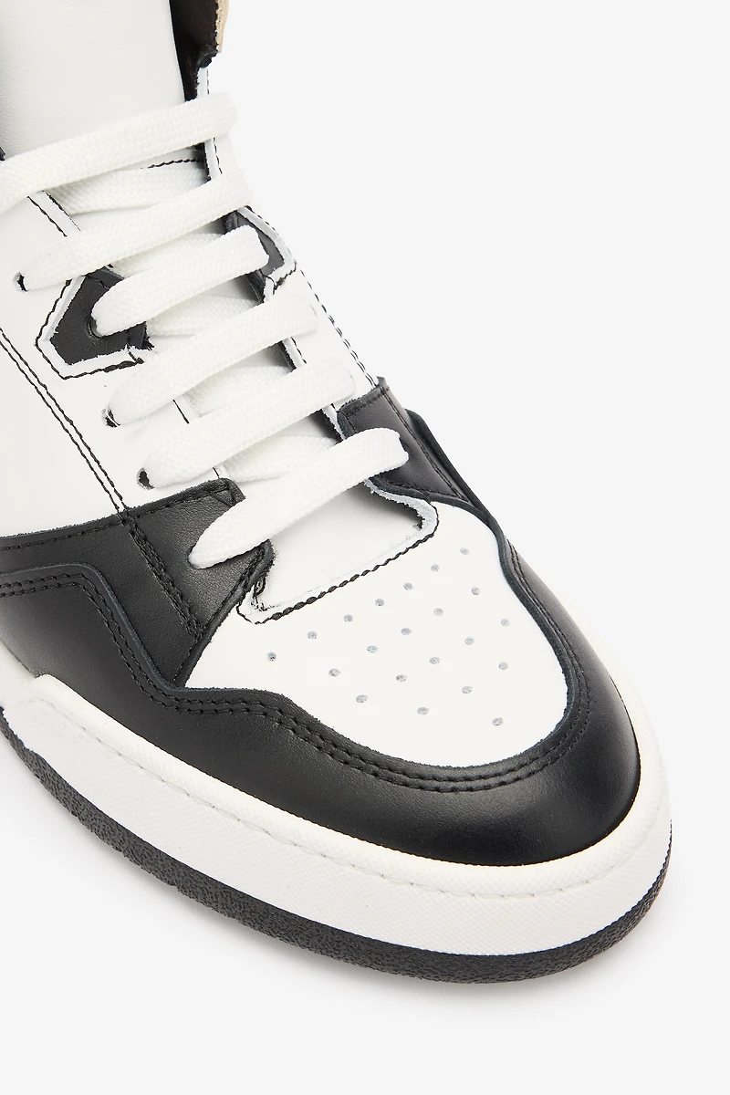 Color-Block High-Top Sneaker with Monogram RC