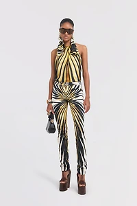 Ray of Gold Print Trousers Jeans