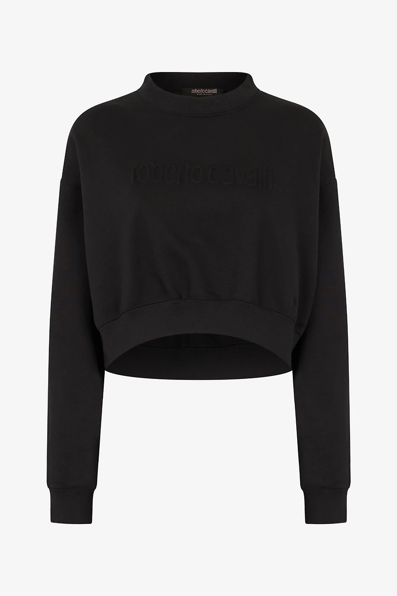 Cropped Sweatshirt With Logo