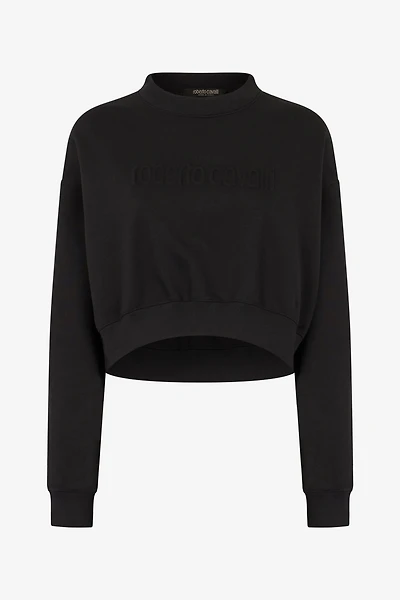 Cropped Sweatshirt With Logo