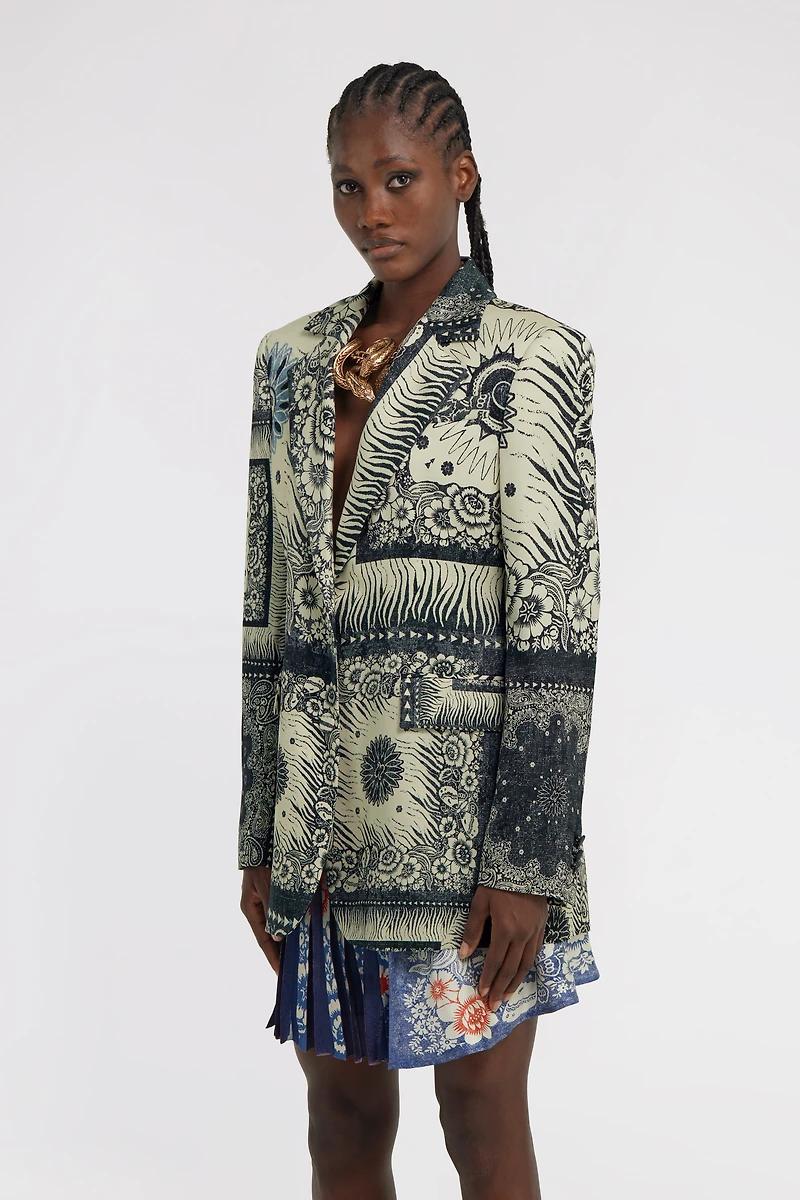 Bandana Print Blazer