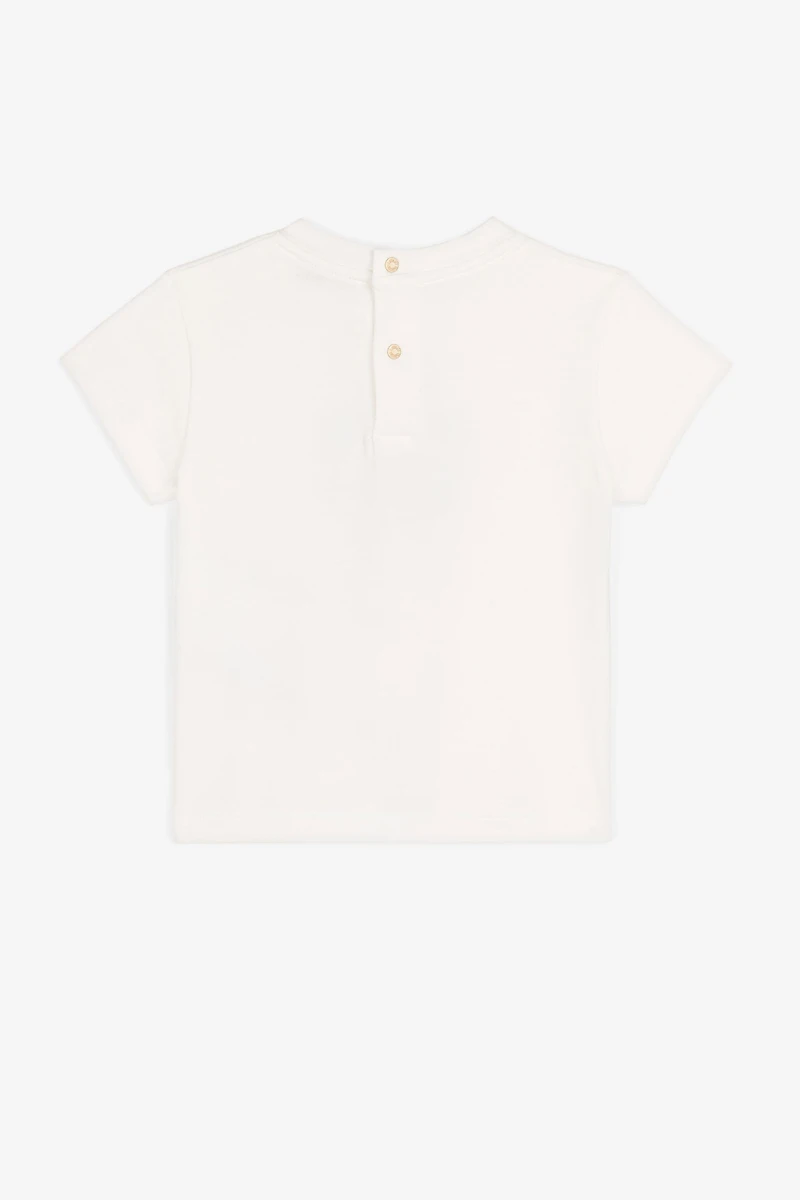 Colour-block monogram-print T-shirt