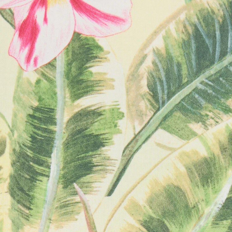 Dress With Leaf And Flower Print