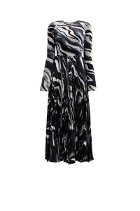 Sistine chapel print pleated dress