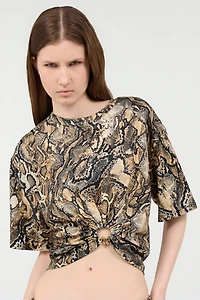 Crop Top With Python Print