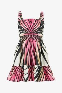Dress With Ray Of Pink Print