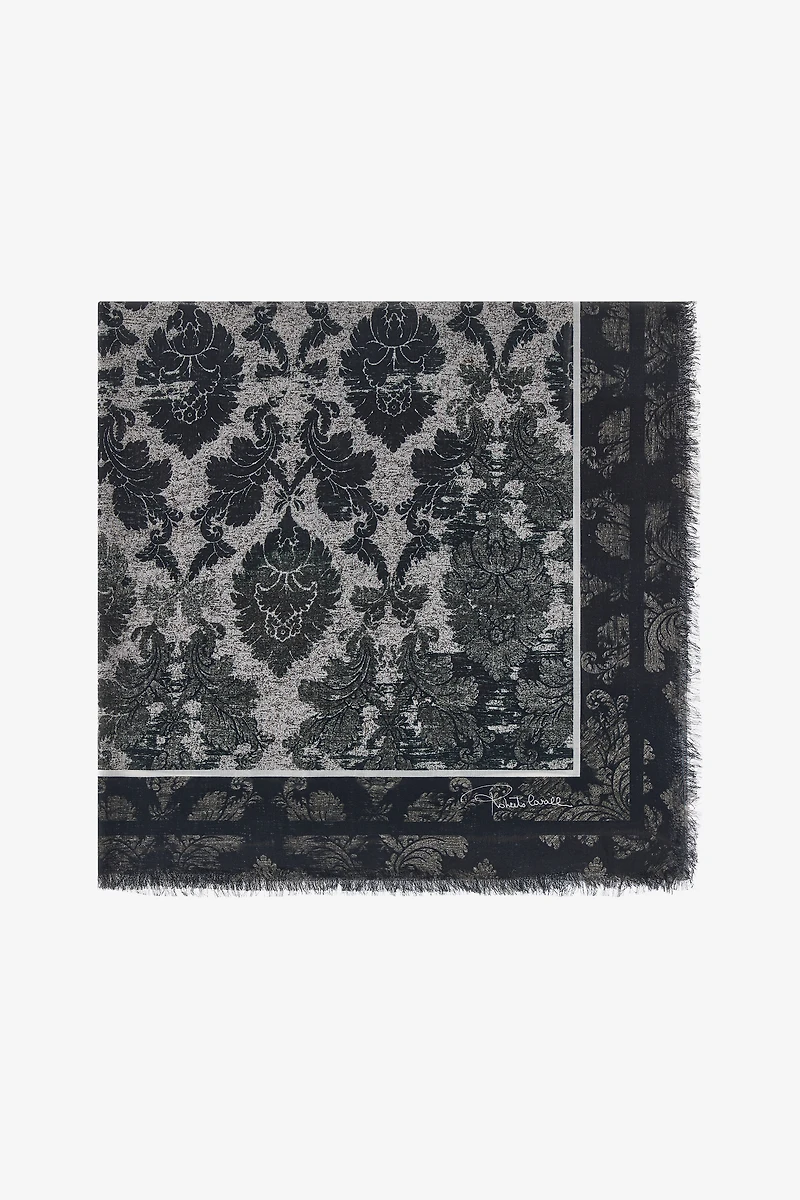 Shawl with Brocade Print