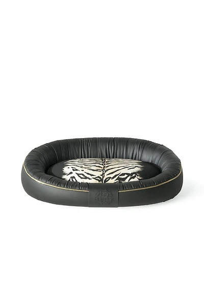 Tiger-Print Dog Bed
