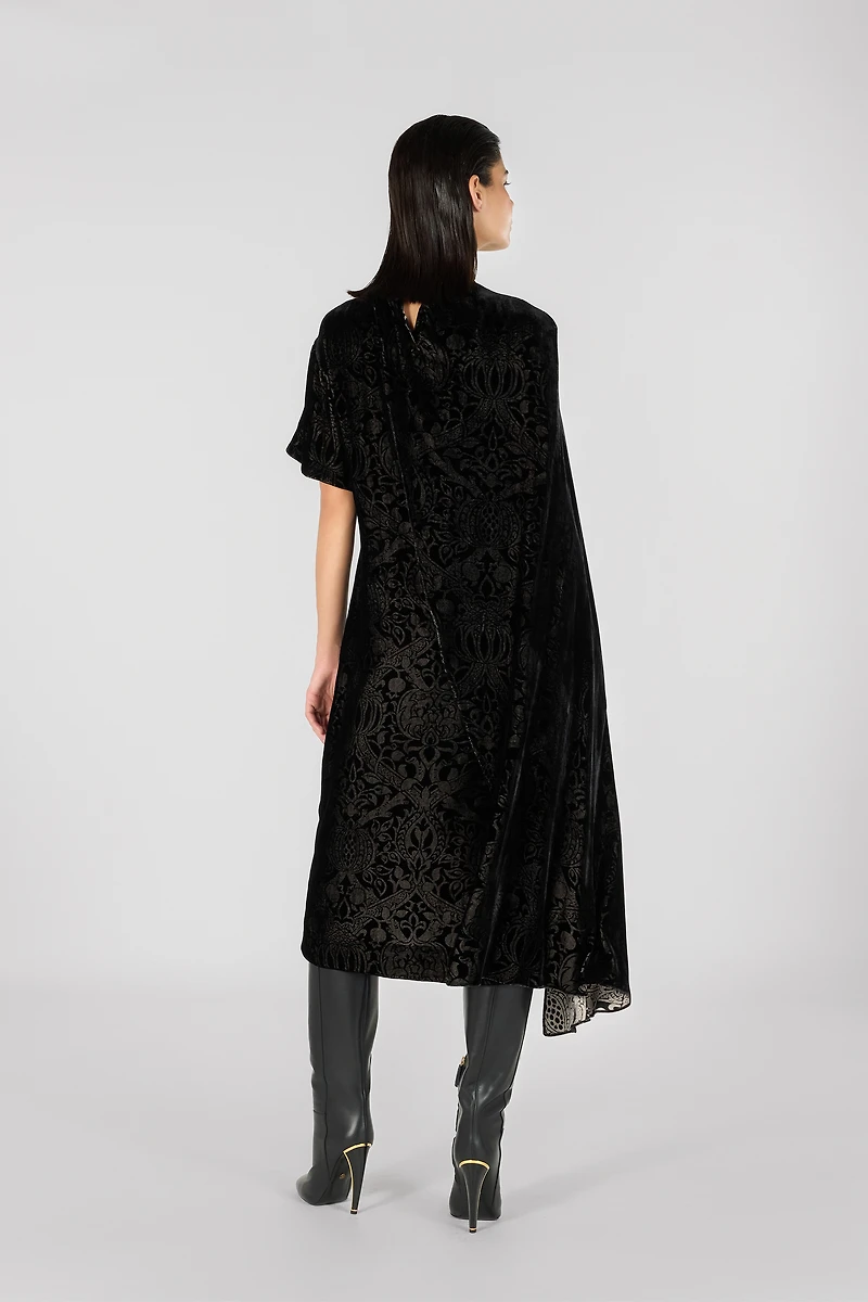 Long dress with Brocade print