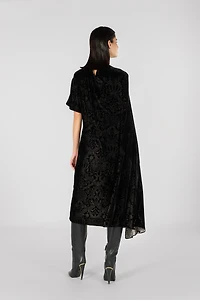 Long dress with Brocade print