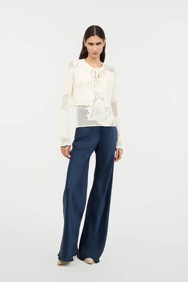 Fluid Silk Pants With Print