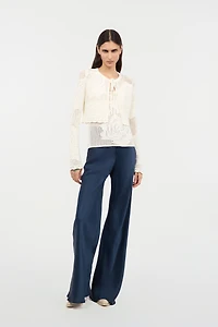Fluid Silk Pants With Print
