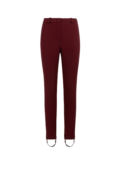 Double stretch crepe solid trousers