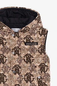 3D Monogram print down vest