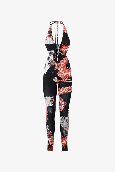 Jumpsuit With All-Over Dragon