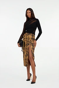 Cobra Print Pencil Skirt