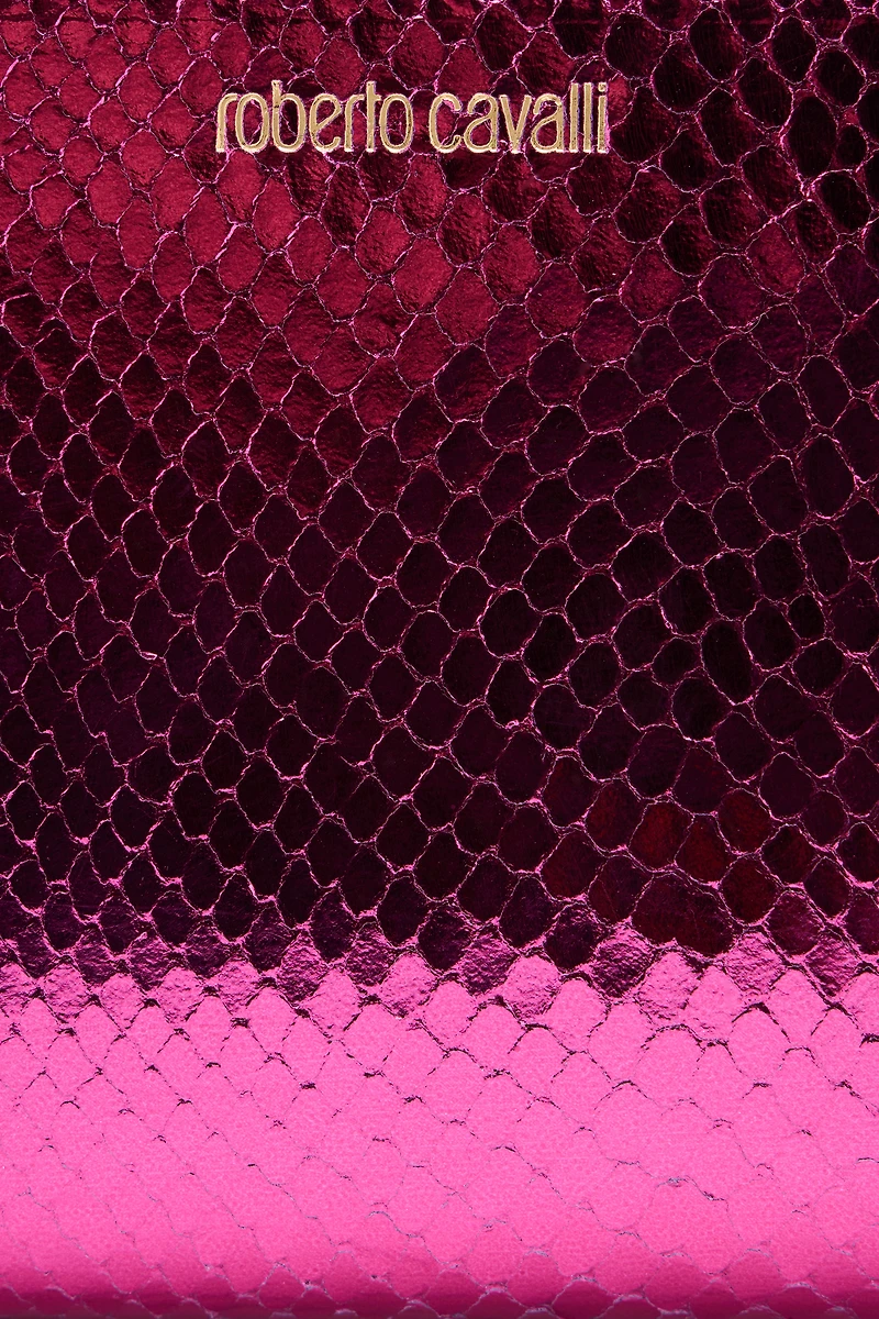 Zip-Around Wallet with Snake Print