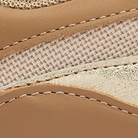 Laced sneakers with mixed inserts