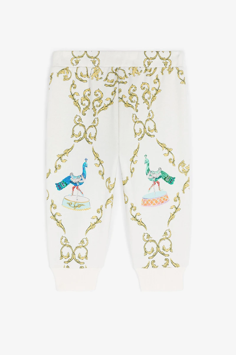 Filigree-Print Cotton Track Pants