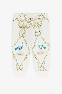 Filigree-Print Cotton Track Pants