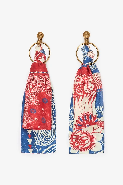 Bandana Print Earrings