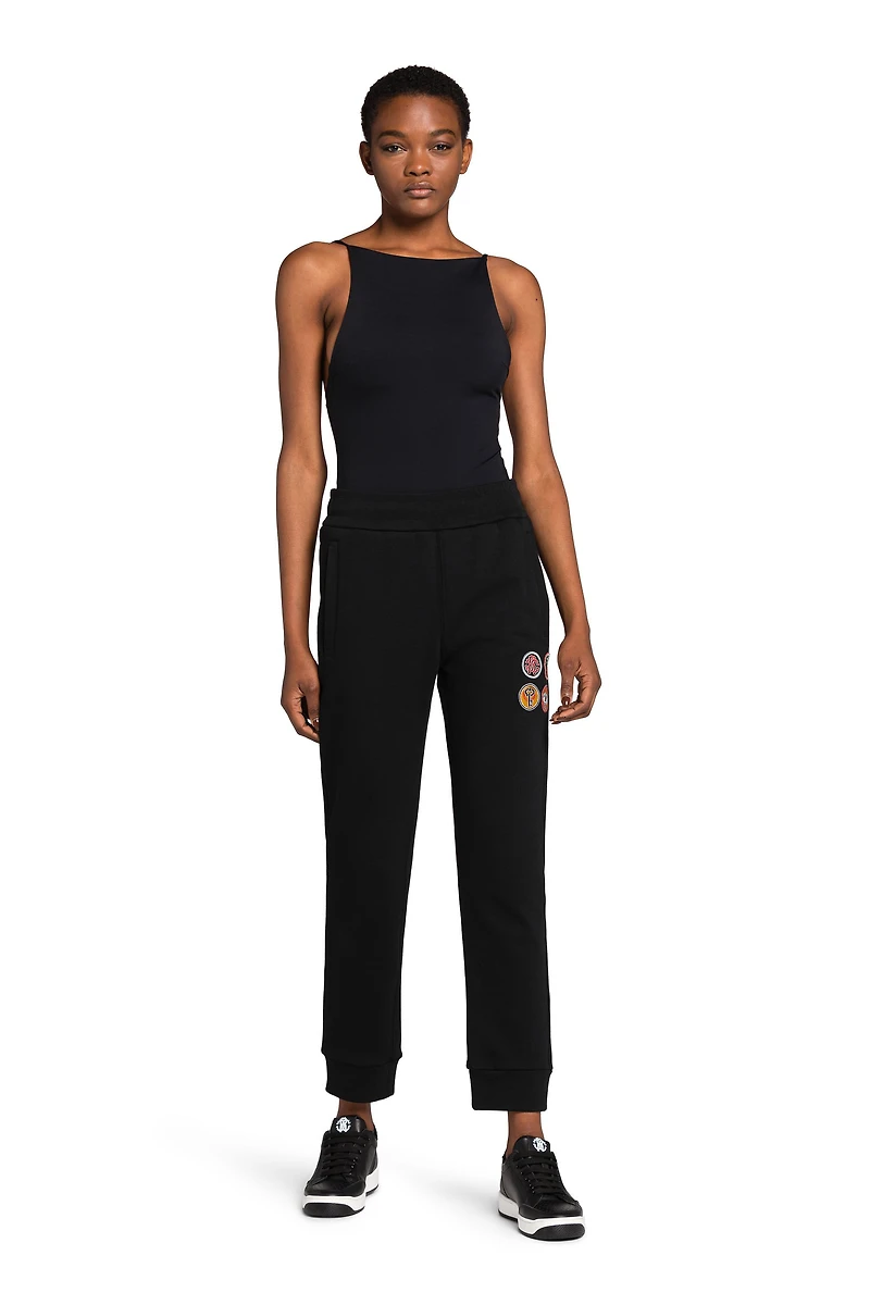 Lucky Symbols-Appliqué Sweatpants