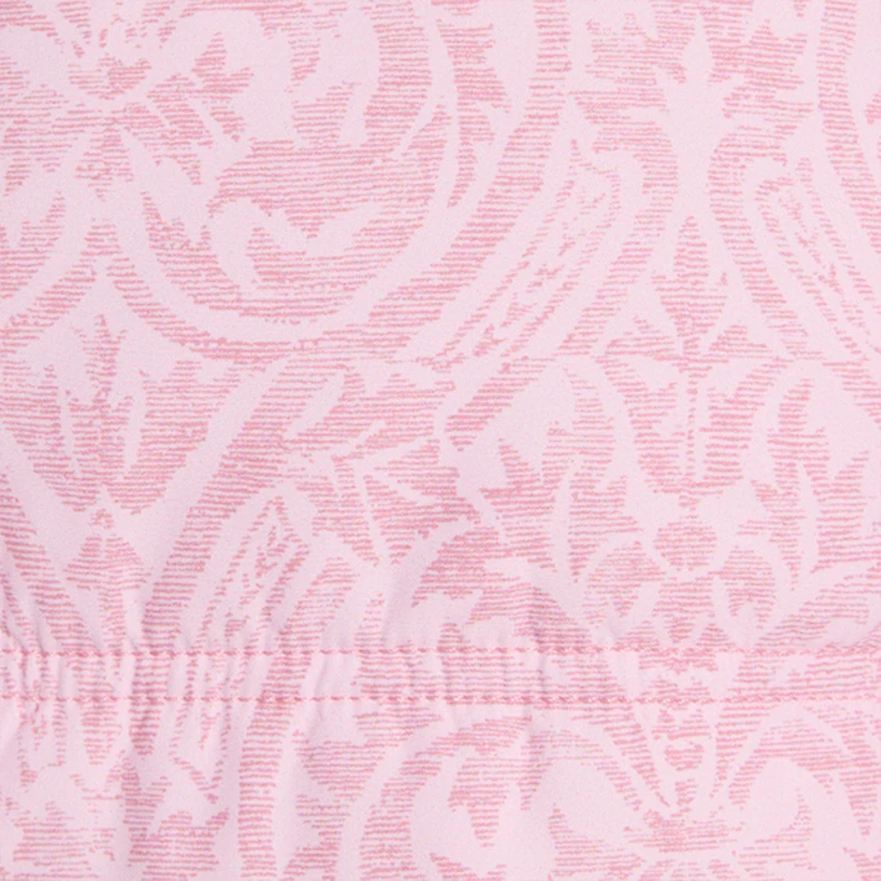 Baby Pink Padded Jacket with Floral Print