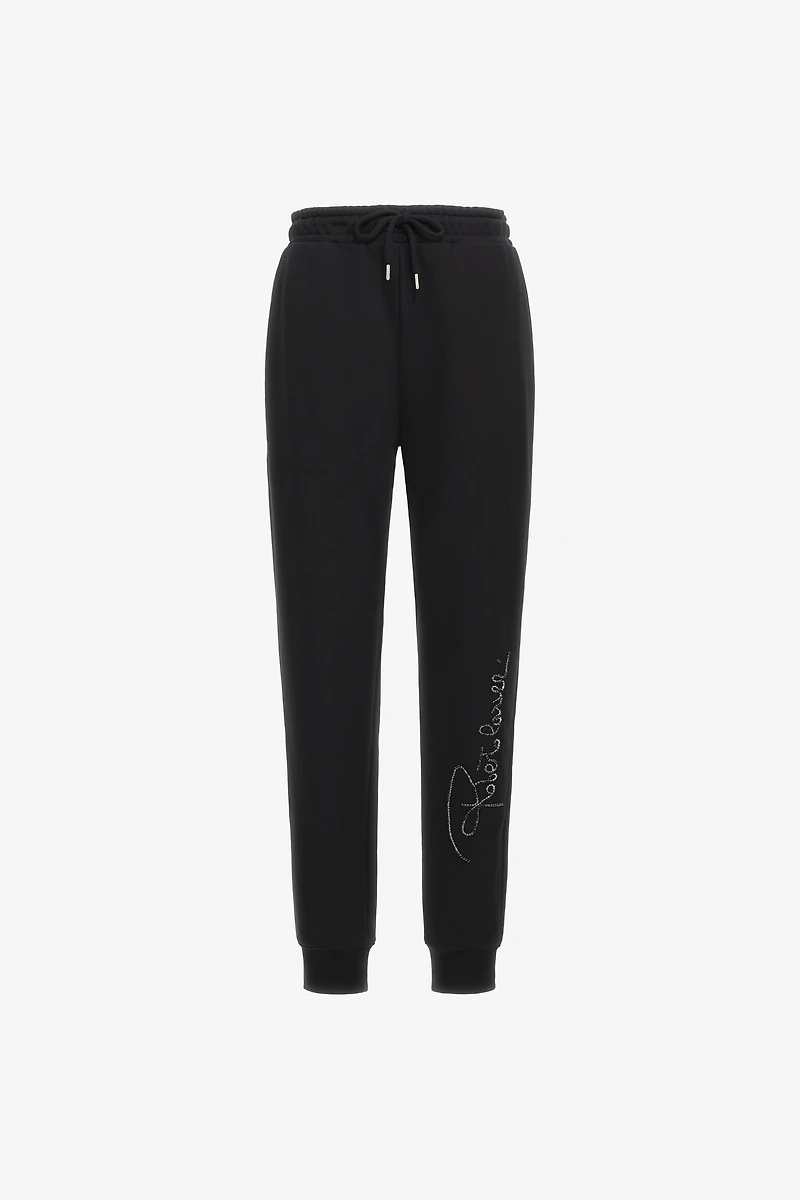 Sporty pants with signature