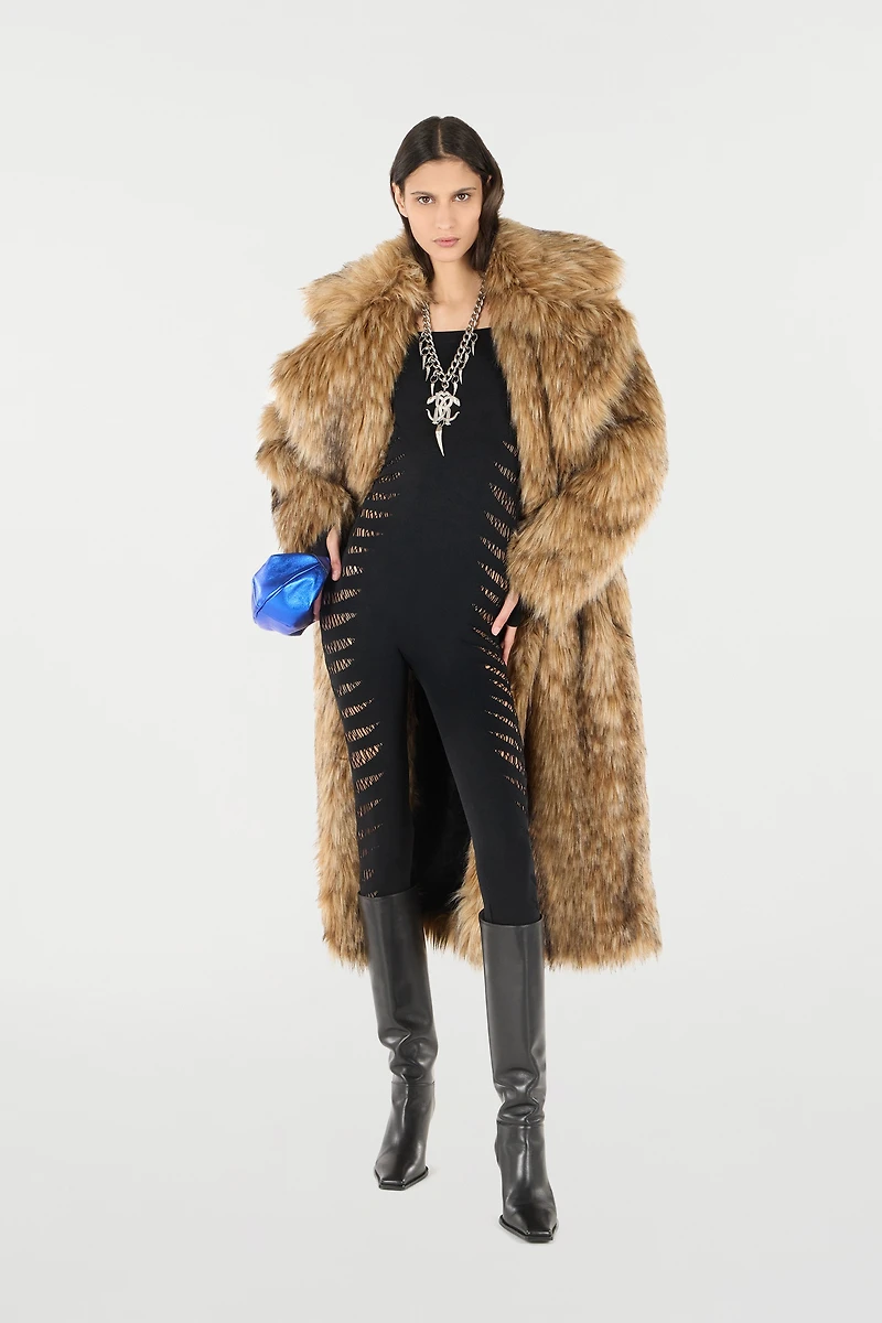 Jumpsuit With Perforated Zebra Pattern