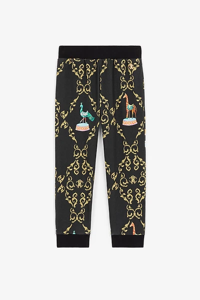 Baroque-Print Cotton Sweatpants