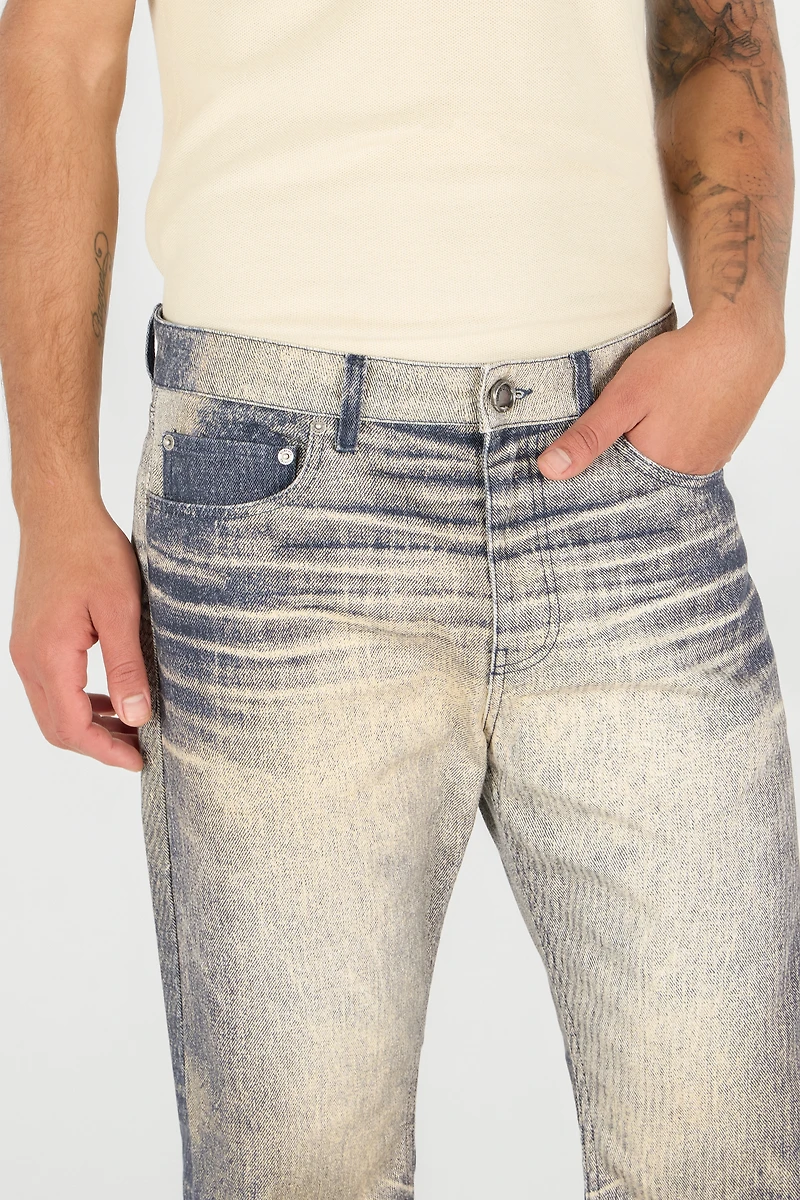 Jeans Trousers With Washed Effect