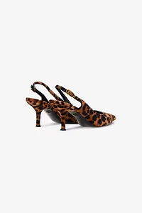 Leopard Print Slingback Pumps