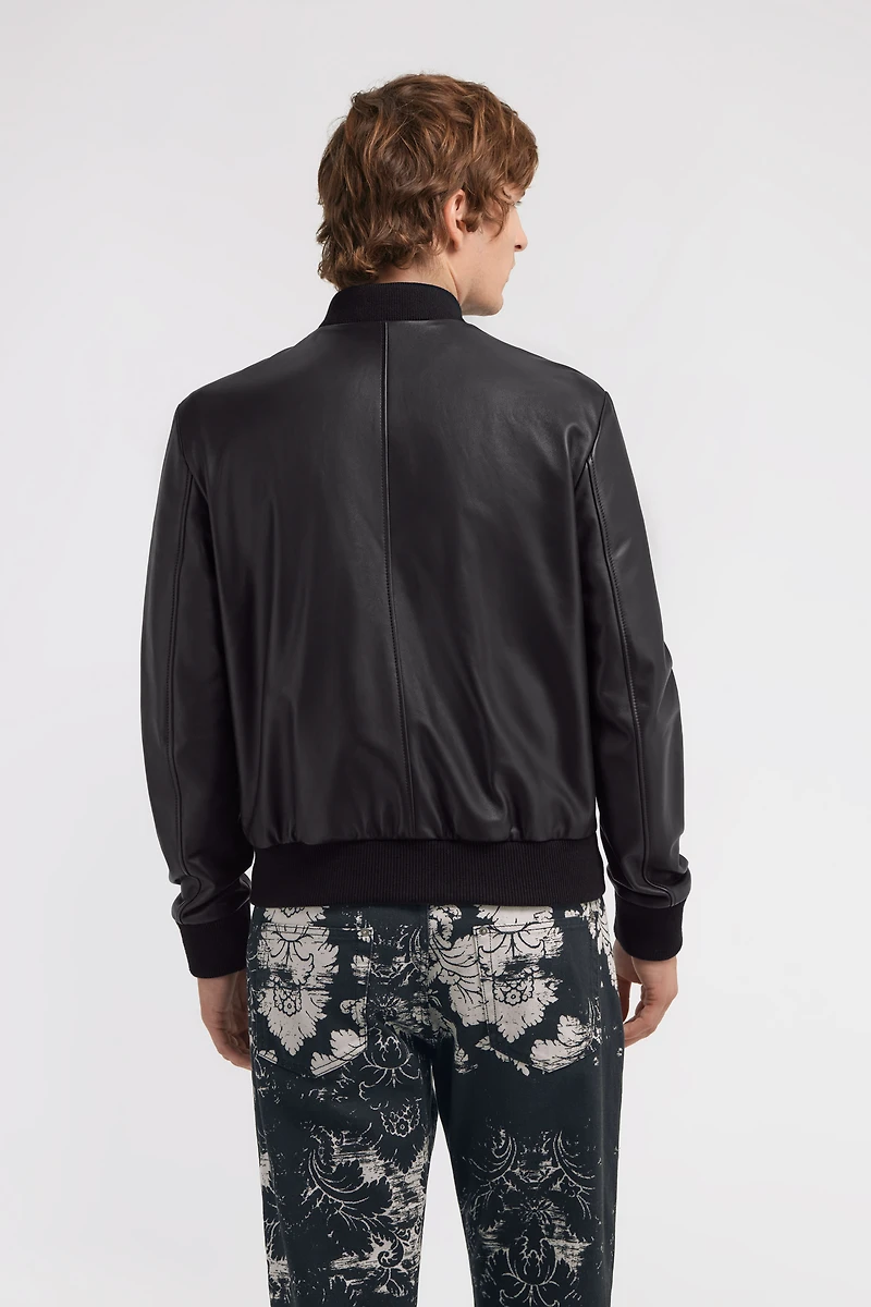 Bomber leather jacket