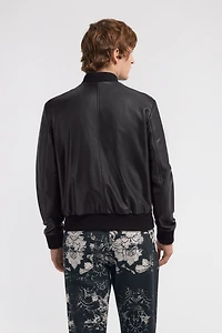 Bomber leather jacket