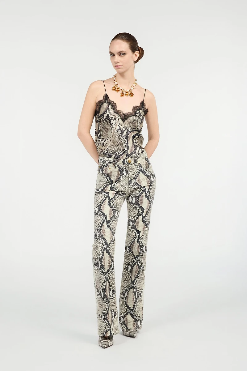 Rock Jeans With Python Print