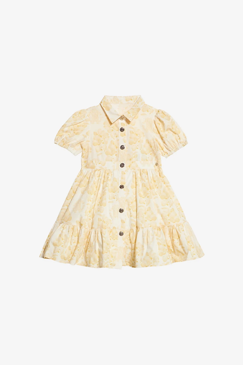 Dress With Floral Print And RC Monogram