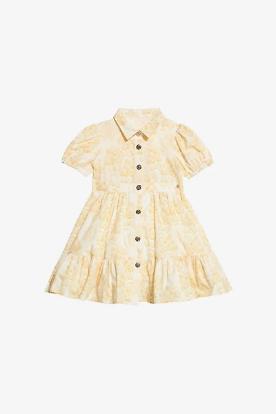 Dress With Floral Print And RC Monogram