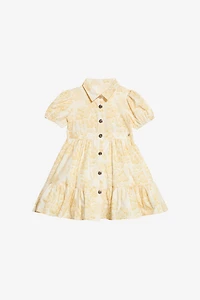 Dress With Floral Print And RC Monogram