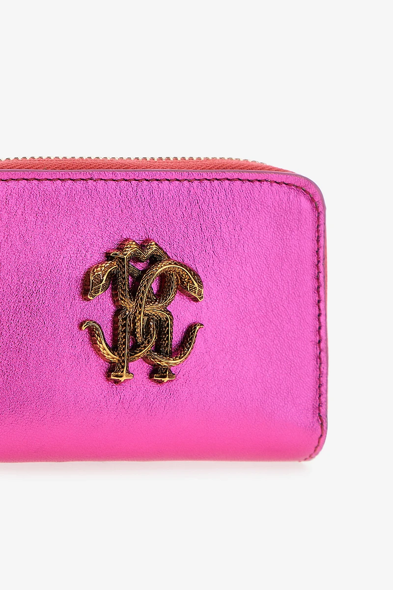 Small wallet with Monogram RC and zip