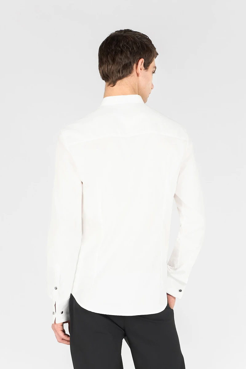 Shirt with plastron