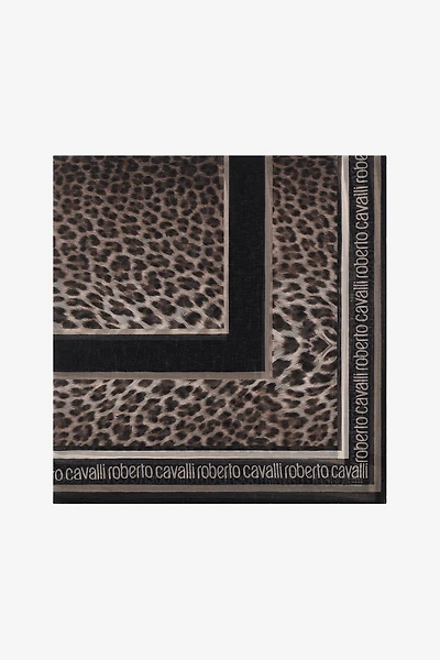 Roberto Cavalli shawl with Giaguaro Heritage print