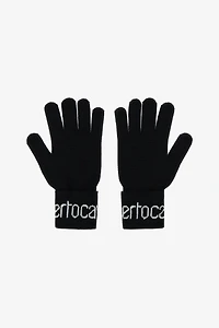 Wool Blend Gloves with Logo