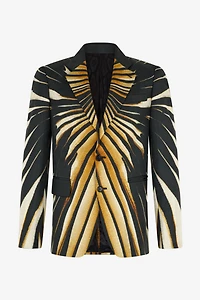 Single-breasted blazer with Ray of Gold print
