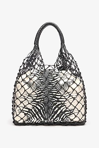 Bag With Mesh And Mini Zebra Print