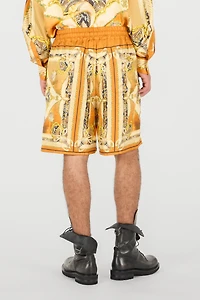 Sunset Print Silk Shorts