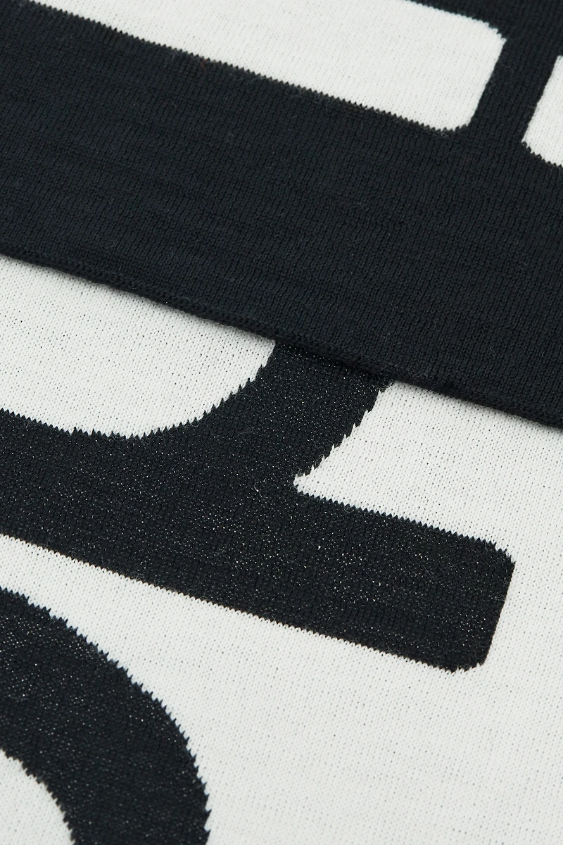 Wool Blend Scarf with Logo