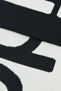 Wool Blend Scarf with Logo